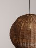 Lampa wisząca rattanowa okrągła boho rustykalna industrialna nad stół do salonu sypialni ściemnialna Luces Exclusivas